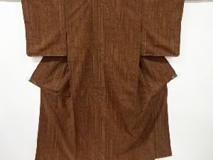 未使用品　花更紗模様手織り紬着物